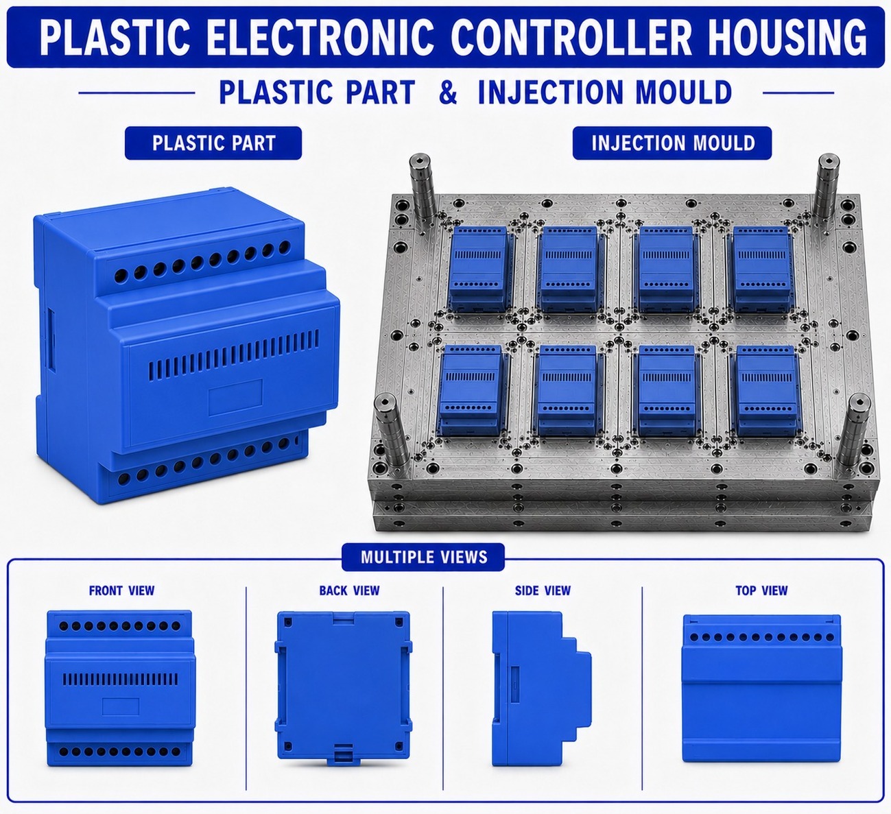 Plastic Electronic Controller Housing Mould and Moulding Service